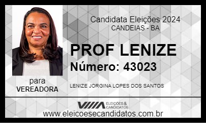 Candidato PROF LENIZE 2024 - CANDEIAS - Eleições