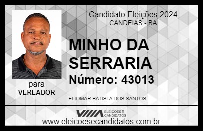 Candidato MINHO DA SERRARIA 2024 - CANDEIAS - Eleições