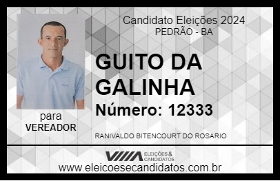 Candidato GUITO DA GALINHA 2024 - PEDRÃO - Eleições