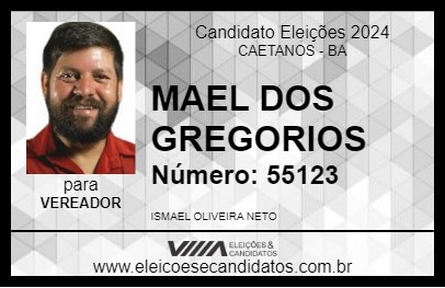 Candidato MAEL DOS GREGORIOS 2024 - CAETANOS - Eleições