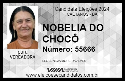 Candidato NOBELIA DO CHOCÔ 2024 - CAETANOS - Eleições