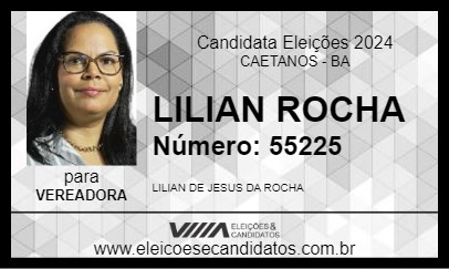 Candidato LILIAN ROCHA 2024 - CAETANOS - Eleições