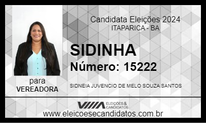 Candidato SIDINHA 2024 - ITAPARICA - Eleições