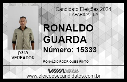 Candidato RONALDO GUARDA 2024 - ITAPARICA - Eleições