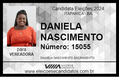 Candidato DANIELA NASCIMENTO 2024 - ITAPARICA - Eleições