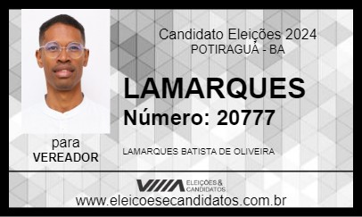 Candidato LAMARQUES 2024 - POTIRAGUÁ - Eleições