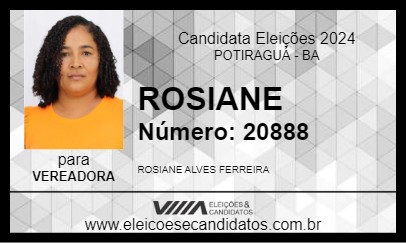 Candidato ROSIANE 2024 - POTIRAGUÁ - Eleições