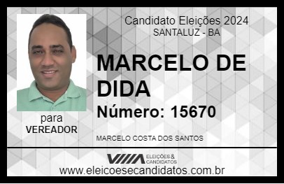 Candidato MARCELO DE DIDA 2024 - SANTALUZ - Eleições