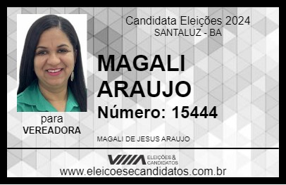 Candidato MAGALI ARAUJO 2024 - SANTALUZ - Eleições