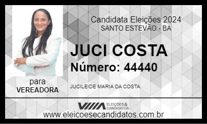 Candidato JUCI COSTA 2024 - SANTO ESTEVÃO - Eleições