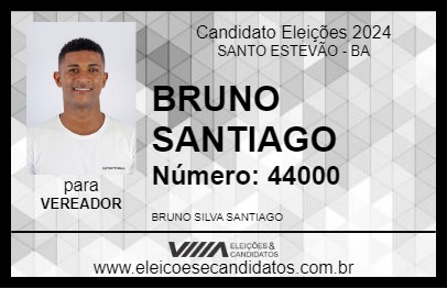 Candidato BRUNO SANTIAGO 2024 - SANTO ESTEVÃO - Eleições