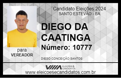 Candidato DIEGO DA CAATINGA 2024 - SANTO ESTEVÃO - Eleições