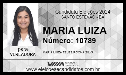 Candidato MARIA LUIZA 2024 - SANTO ESTEVÃO - Eleições