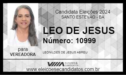 Candidato LEO DE JESUS 2024 - SANTO ESTEVÃO - Eleições