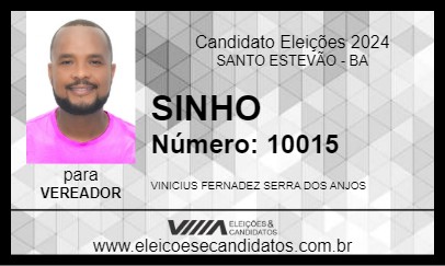 Candidato SINHO 2024 - SANTO ESTEVÃO - Eleições