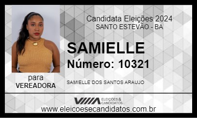 Candidato SAMIELLE 2024 - SANTO ESTEVÃO - Eleições