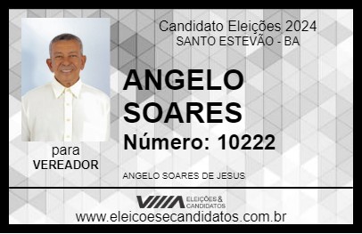 Candidato ANGELO SOARES 2024 - SANTO ESTEVÃO - Eleições