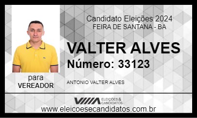 Candidato VALTER ALVES 2024 - FEIRA DE SANTANA - Eleições