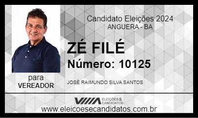 Candidato ZÉ FILÉ 2024 - ANGUERA - Eleições