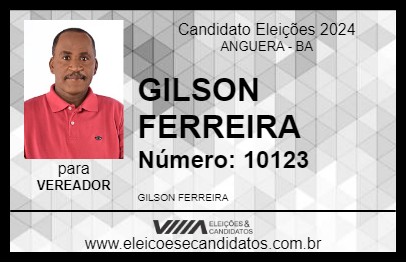 Candidato GILSON FERREIRA 2024 - ANGUERA - Eleições