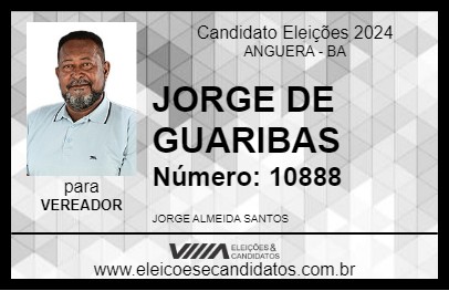 Candidato JORGE DE GUARIBAS 2024 - ANGUERA - Eleições