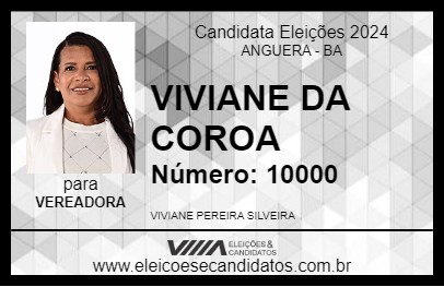 Candidato VIVIANE DA COROA 2024 - ANGUERA - Eleições