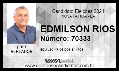 Candidato EDMILSON RIOS 2024 - NOVA FÁTIMA - Eleições