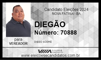 Candidato DIEGÃO 2024 - NOVA FÁTIMA - Eleições