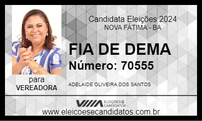 Candidato FIA DE DEMA 2024 - NOVA FÁTIMA - Eleições