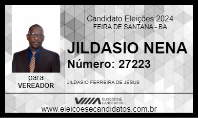 Candidato JILDASIO NENA 2024 - FEIRA DE SANTANA - Eleições