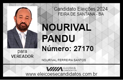 Candidato NOURIVAL PANDU 2024 - FEIRA DE SANTANA - Eleições