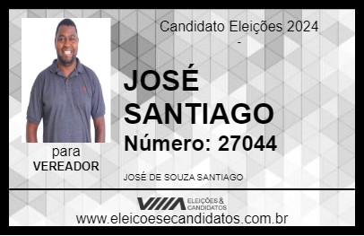 Candidato JOSÉ SANTIAGO 2024 - FEIRA DE SANTANA - Eleições