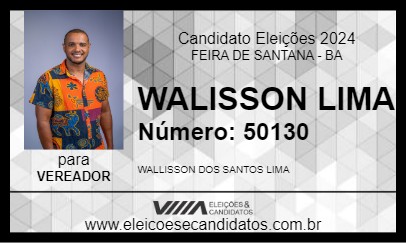 Candidato WALISSON LIMA 2024 - FEIRA DE SANTANA - Eleições