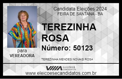 Candidato TEREZINHA ROSA 2024 - FEIRA DE SANTANA - Eleições