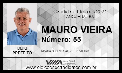 Candidato MAURO VIEIRA 2024 - ANGUERA - Eleições