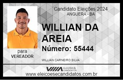 Candidato WILLIAN DA AREIA 2024 - ANGUERA - Eleições