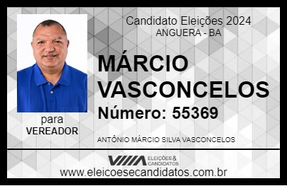 Candidato MÁRCIO VASCONCELOS 2024 - ANGUERA - Eleições