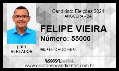 Candidato FELIPE VIEIRA 2024 - ANGUERA - Eleições