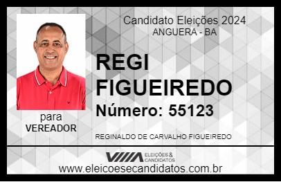 Candidato REGI FIGUEIREDO 2024 - ANGUERA - Eleições