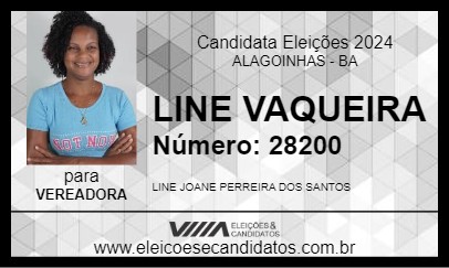 Candidato LINE VAQUEIRA 2024 - ALAGOINHAS - Eleições