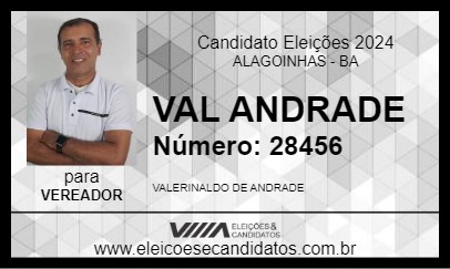 Candidato VAL ANDRADE 2024 - ALAGOINHAS - Eleições