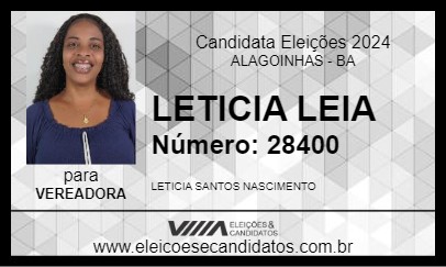 Candidato LETICIA LEIA 2024 - ALAGOINHAS - Eleições