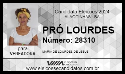 Candidato PRÓ LURDINHA 2024 - ALAGOINHAS - Eleições