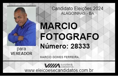 Candidato MARCIO FOTOGRAFO 2024 - ALAGOINHAS - Eleições