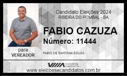 Candidato FABIO CAZUZA 2024 - RIBEIRA DO POMBAL - Eleições