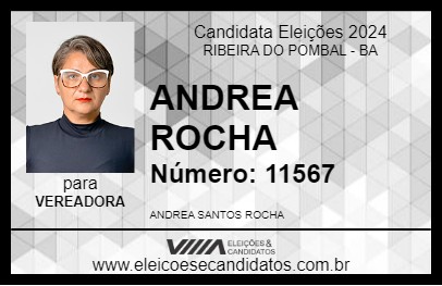 Candidato ANDREA ROCHA 2024 - RIBEIRA DO POMBAL - Eleições