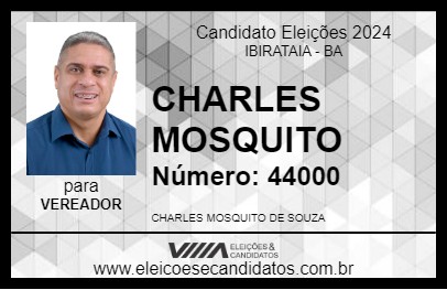 Candidato CHARLES MOSQUITO 2024 - IBIRATAIA - Eleições