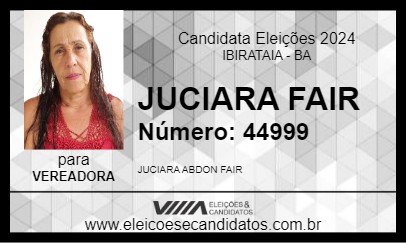 Candidato JUCIARA FAIR 2024 - IBIRATAIA - Eleições