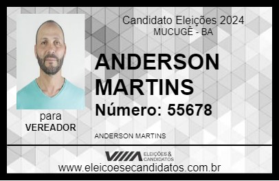 Candidato ANDERSON MARTINS 2024 - MUCUGÊ - Eleições