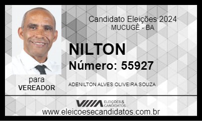 Candidato NILTON 2024 - MUCUGÊ - Eleições